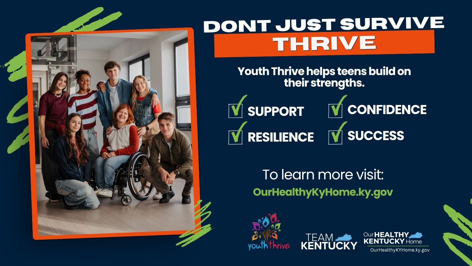 a group of 7 teenagers smiling in the camera